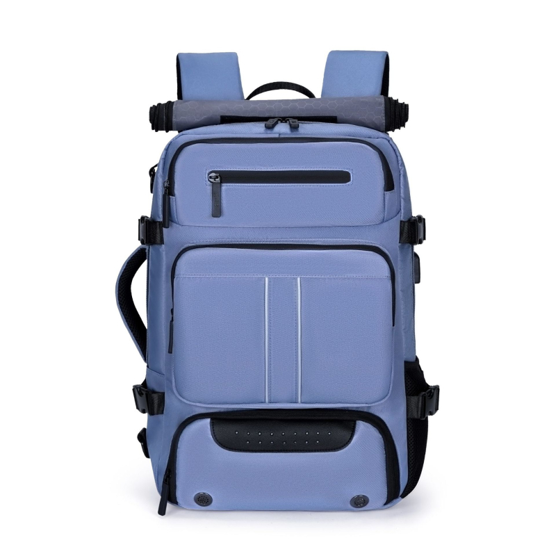 Unisex ruksak za outdoor putovanja, 36–55 L, Oxford tkanina, vodootporan, kompatibilan s 16-inčnim prijenosnim, zakrivljene naramenice