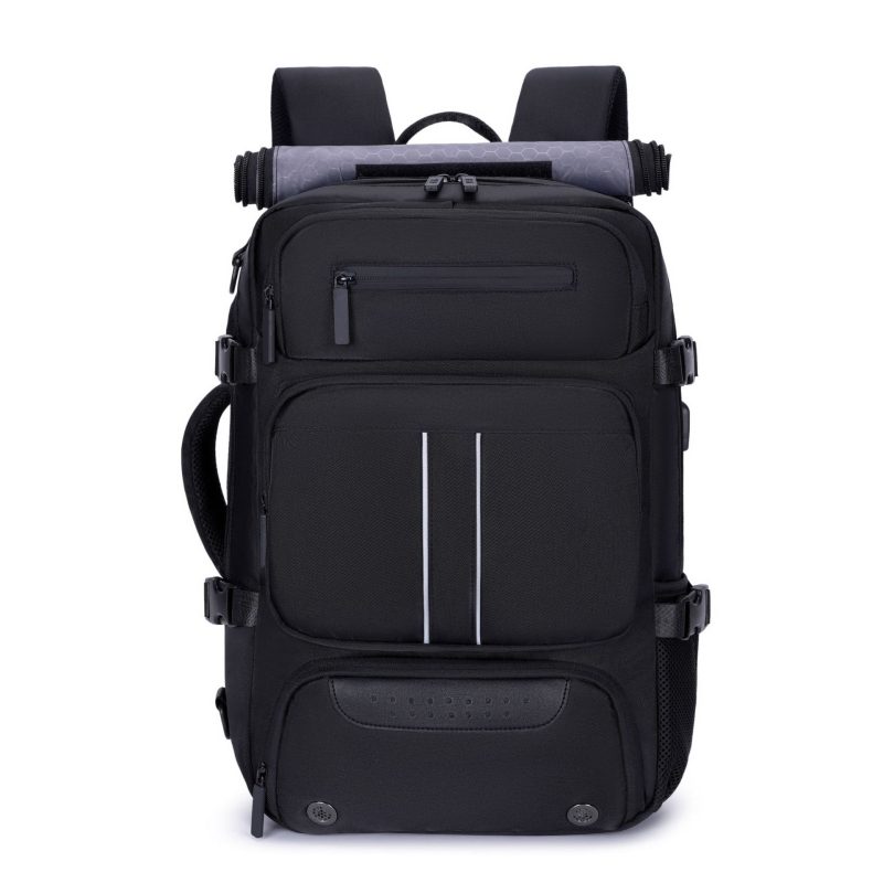 Unisex ruksak za outdoor putovanja, 36–55 L, Oxford tkanina, vodootporan, kompatibilan s 16-inčnim prijenosnim, zakrivljene naramenice