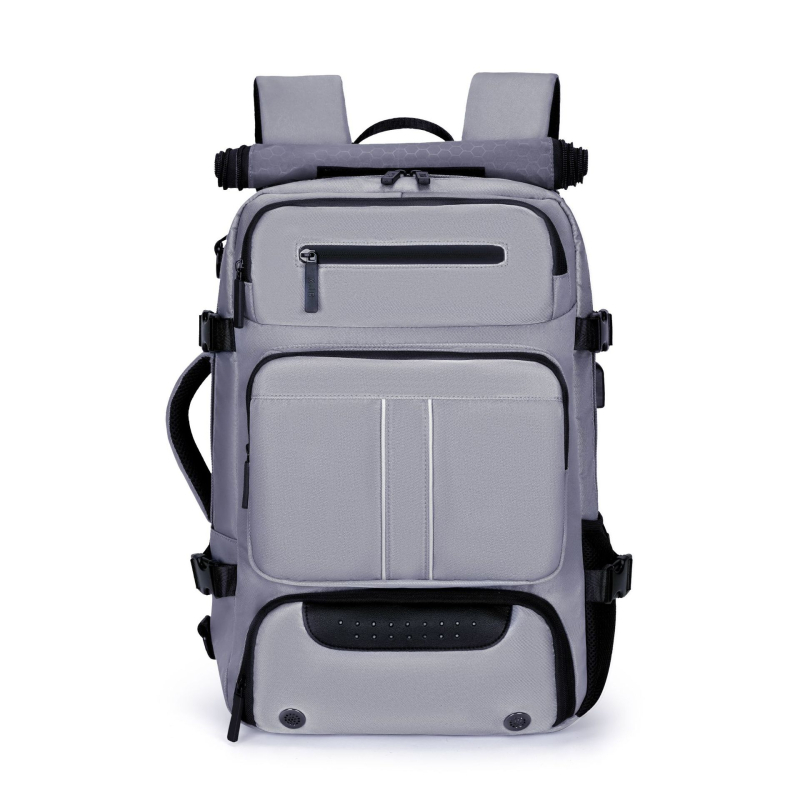 Unisex ruksak za outdoor putovanja, 36–55 L, Oxford tkanina, vodootporan, kompatibilan s 16-inčnim prijenosnim, zakrivljene naramenice