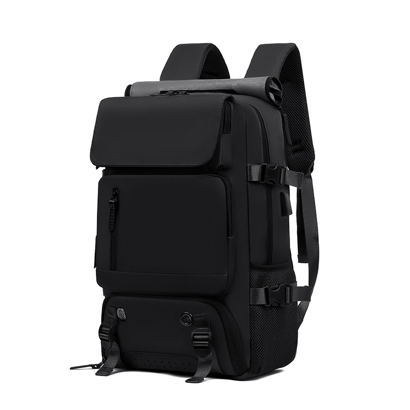 Unisex ruksak za outdoor putovanja, 36–55 L, Oxford tkanina, vodootporan, kompatibilan s 16-inčnim prijenosnim, zakrivljene naramenice