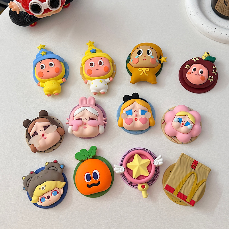 Suport magnetic MagSafe, braț telescopic, PVC, design creativ cu o stea drăguță desen animat plângând copil