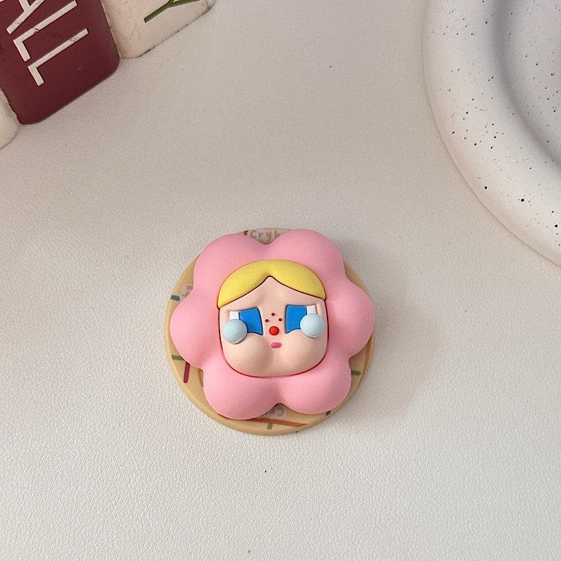 Suport magnetic MagSafe, braț telescopic, PVC, design creativ cu o stea drăguță desen animat plângând copil