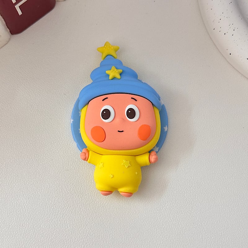 Suport magnetic MagSafe, braț telescopic, PVC, design creativ cu o stea drăguță desen animat plângând copil