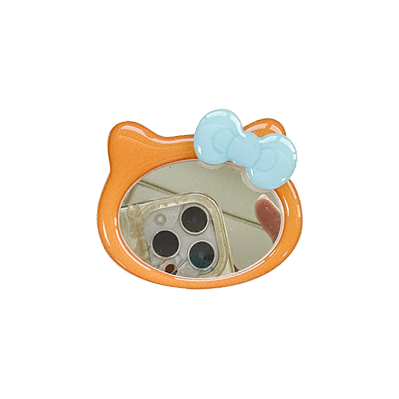 Suport de birou cu motiv nod de panglică și oglindă de pisică, prindere magnetică MagSafe, plastic, stil general