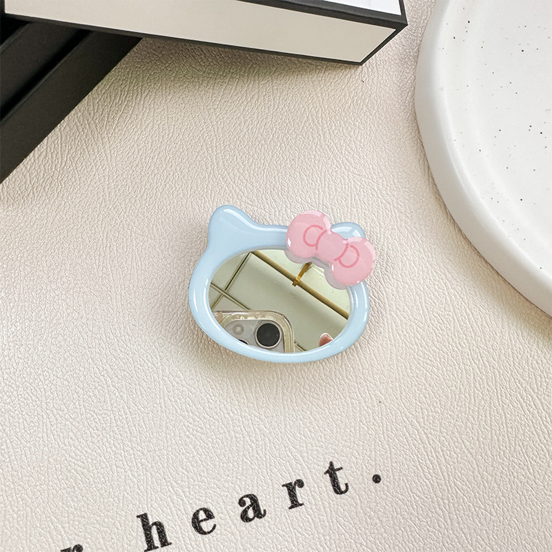 Suport de birou cu motiv nod de panglică și oglindă de pisică, prindere magnetică MagSafe, plastic, stil general