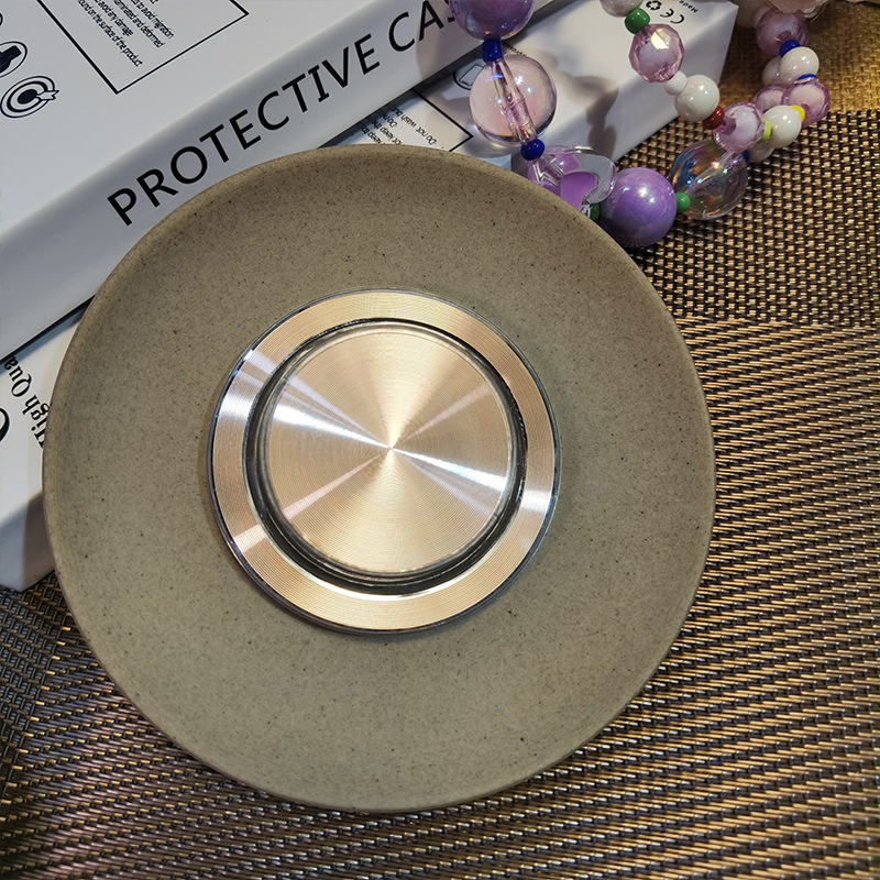 Suport pentru telefon montat pe bord cu braț magnetic pentru airbag, corp transparent, finisaj electroplacat, model CD print, compatibil MagSafe, pentru utilizare lângă pat