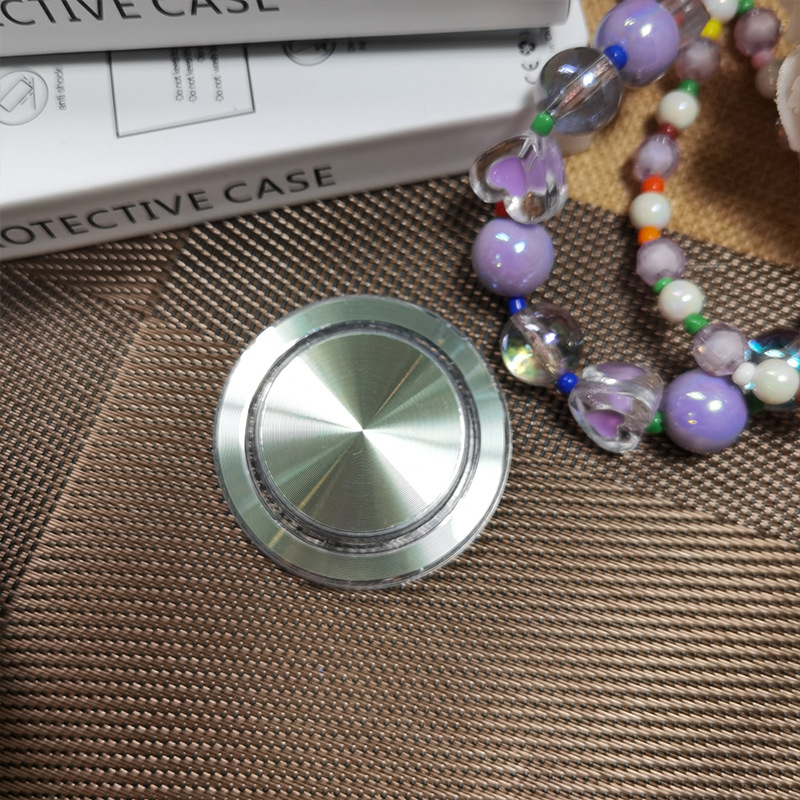 Suport pentru telefon montat pe bord cu braț magnetic pentru airbag, corp transparent, finisaj electroplacat, model CD print, compatibil MagSafe, pentru utilizare lângă pat