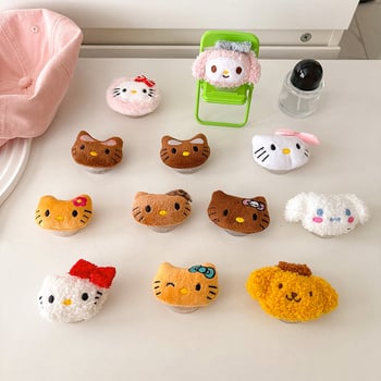 Suport de birou pentru telefon cu design KT Cat, mâner retractabil, din plastic, suport drăguț pentru inel