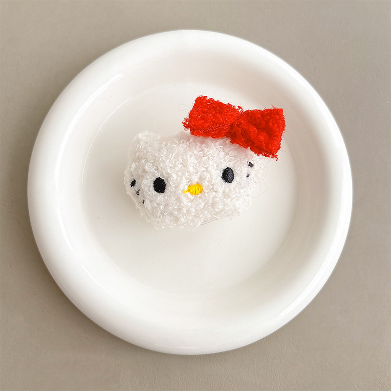 Suport de birou pentru telefon cu design KT Cat, mâner retractabil, din plastic, suport drăguț pentru inel