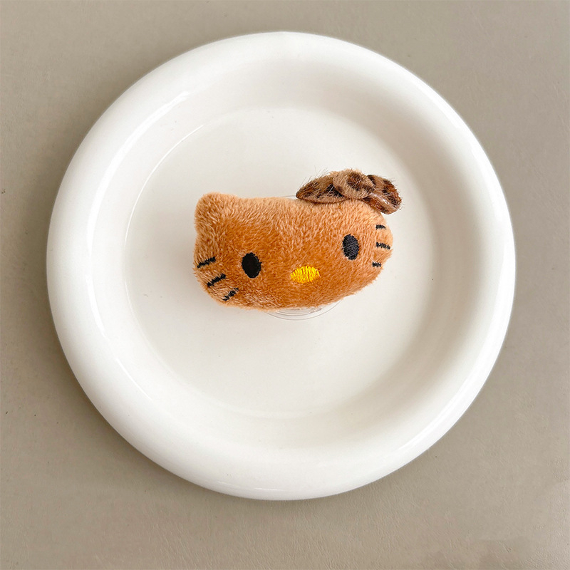 Suport de birou pentru telefon cu design KT Cat, mâner retractabil, din plastic, suport drăguț pentru inel