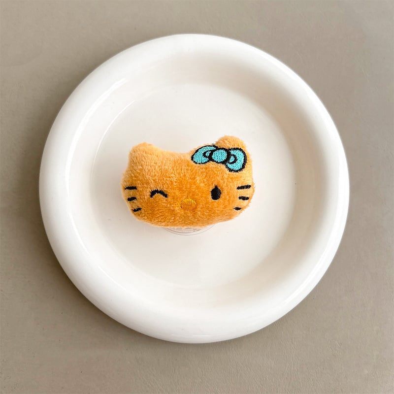 Suport de birou pentru telefon cu design KT Cat, mâner retractabil, din plastic, suport drăguț pentru inel