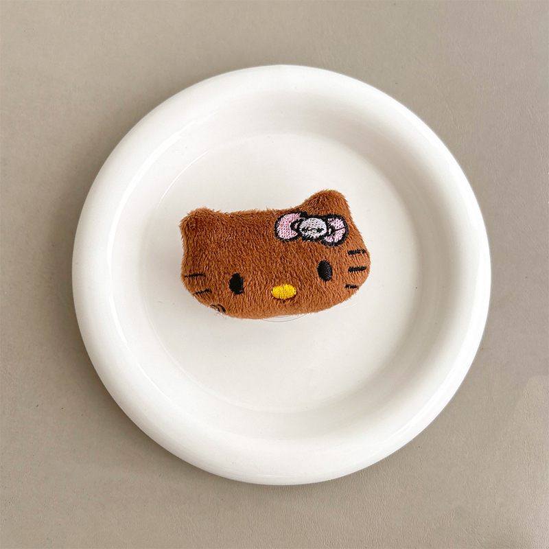 Suport de birou pentru telefon cu design KT Cat, mâner retractabil, din plastic, suport drăguț pentru inel