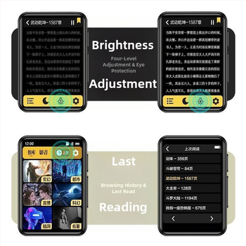 Bluetooth MP3/MP4 lejátszó e-könyv olvasóval és külső hangkimenettel