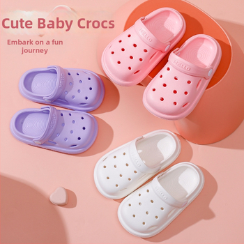 Șlapi de plajă pentru copii, EVA, unisex, stil Cartoon Paradise, fără căptușeală