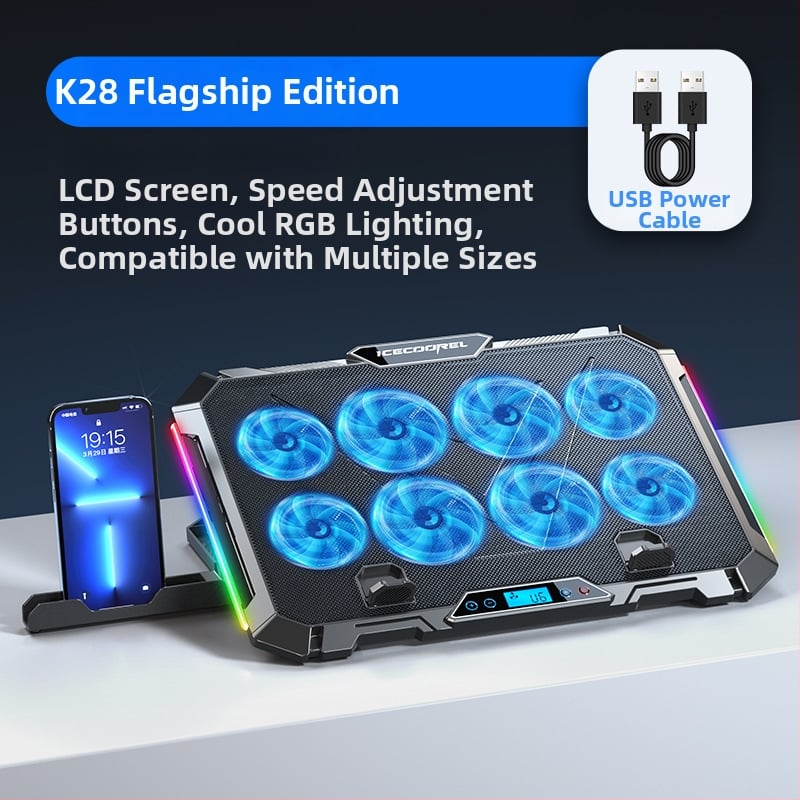 лаптоп охлаждаща поставка с въздушно охлаждане и безшумен режим