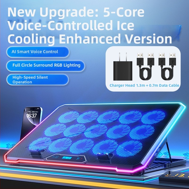 лаптоп охлаждаща поставка с въздушно охлаждане и безшумен режим