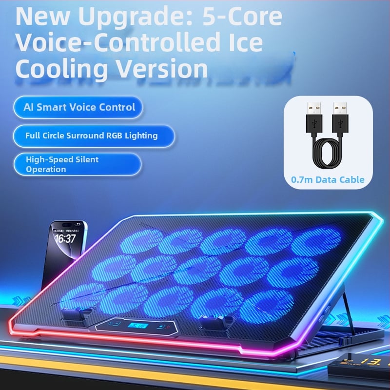 лаптоп охлаждаща поставка с въздушно охлаждане и безшумен режим