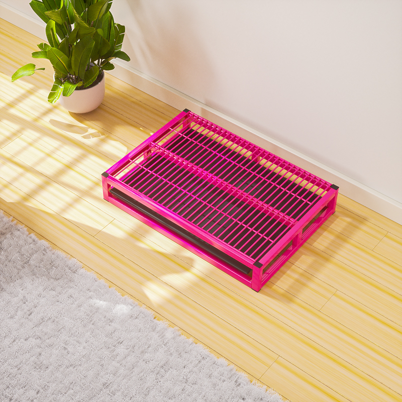 Τουαλέτα σκύλου με συρτάρι, ελκυστικό πάνα ούρων και ύφασμα από μεταξωτό λουλούδι