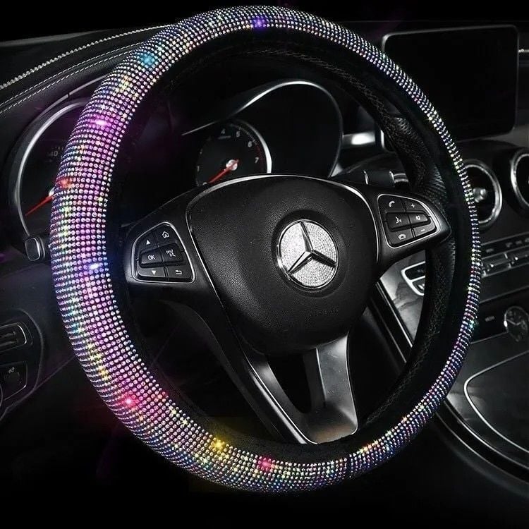 Калъф за волан на автомобил, печатен мотив, лято, машинно шиене, универсално пасва