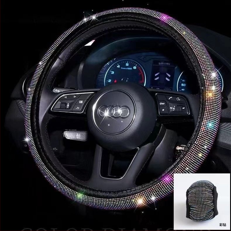 Калъф за волан на автомобил, печатен мотив, лято, машинно шиене, универсално пасва