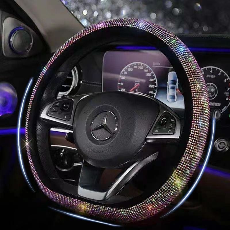 Калъф за волан на автомобил, печатен мотив, лято, машинно шиене, универсално пасва