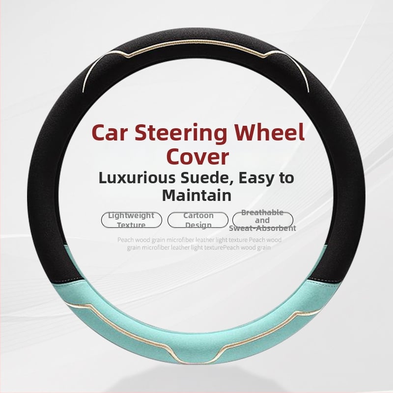 Калъф за волан, велурена повърхност, всесезонен, износоустойчив, универсално пасващ, монтаж за автомобил (велурова повърхност; всесезонно използване; устойчив на износване; универсално пасване)