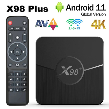 X98 Plus Android TV kastīte ar Amlogic S905W2 procesoru, 4GB RAM/64GB ROM, Android 11, 4K izvade