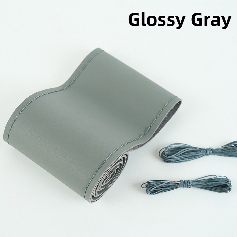 Kézzel varrt kormánykerék-betét valódi bőrből, felsőréteg bőrből, négy évszakos univerzális, egyszerű stílus