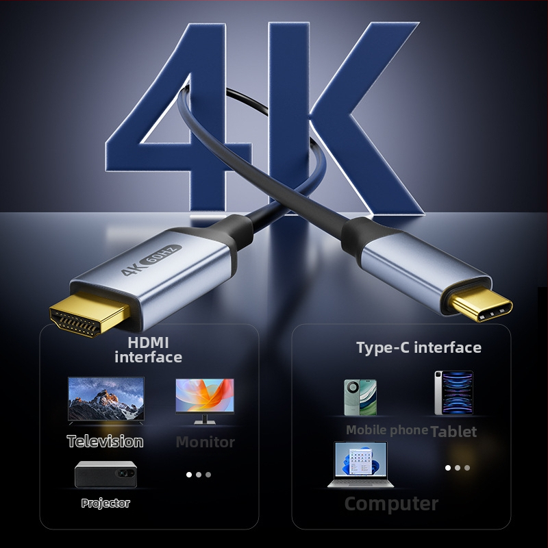 Type-C na HDMI adaptér kábel, 4K60Hz, HDMI rozhranie, OEM dostupné