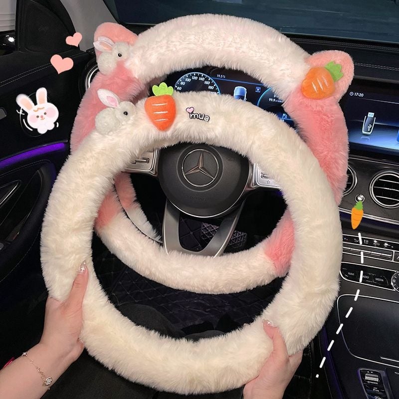 Зимно покривало за волан от изкуствен плюш за автомобили Bota, специално монтиране