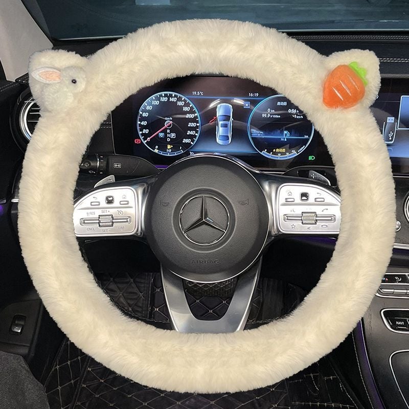 Зимно покривало за волан от изкуствен плюш за автомобили Bota, специално монтиране