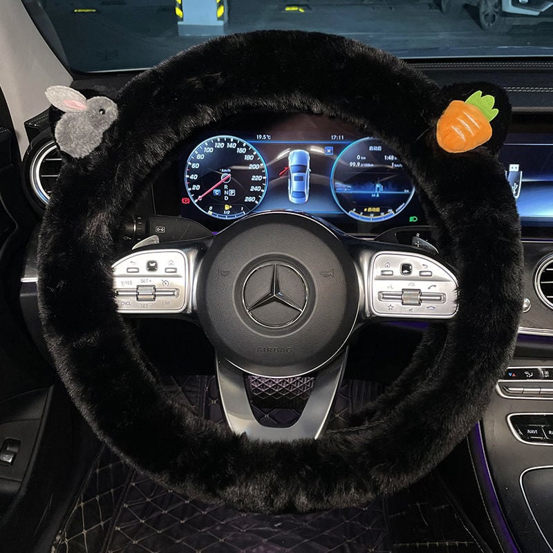 Зимно покривало за волан от изкуствен плюш за автомобили Bota, специално монтиране