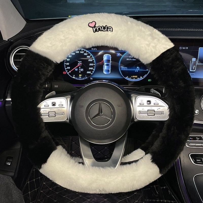 Зимно покривало за волан от изкуствен плюш за автомобили Bota, специално монтиране