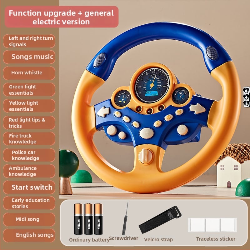 Παιχνίδι τιμονιού για παιδιά — Διαδραστική εμπειρία οδήγησης, Εκπαιδευτική ιστορία, Πλαστική κατασκευή, Κατάλληλο για ηλικίες 7–14 ετών