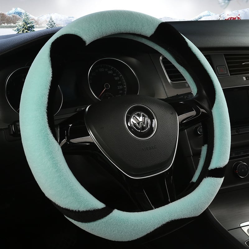 Калъф за волан с дизайн Panda, плюшена материя, универсална за всички сезони