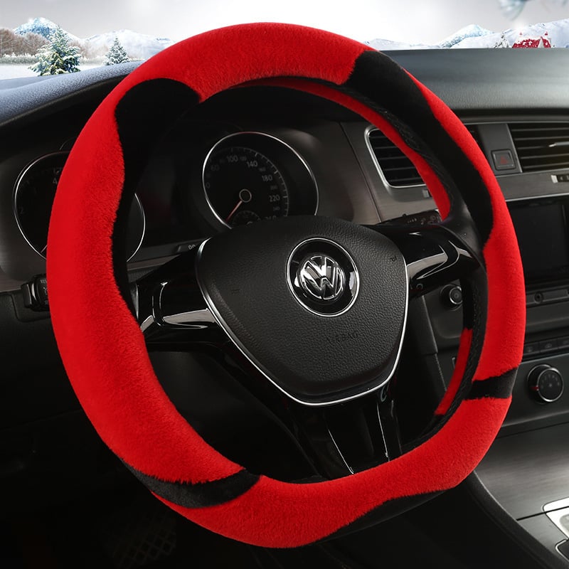 Калъф за волан с дизайн Panda, плюшена материя, универсална за всички сезони