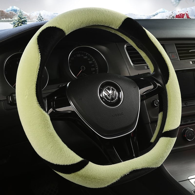 Калъф за волан с дизайн Panda, плюшена материя, универсална за всички сезони