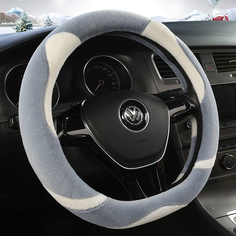 Калъф за волан с дизайн Panda, плюшена материя, универсална за всички сезони