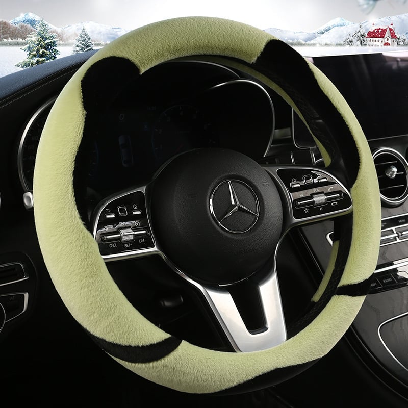 Калъф за волан с дизайн Panda, плюшена материя, универсална за всички сезони