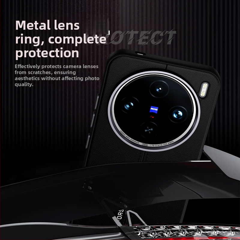 Vivo X200 Ultra tālruņa vāciņš ar ādas tekstūru un magnētisku piestiprināšanu (Materiāls: TPU + PU āda; Apstrāde: karstā presēšana; Saderība: Vivo X200 Ultra; Kritiena aizsardzība; Pret pirkstu nospiedumiem)