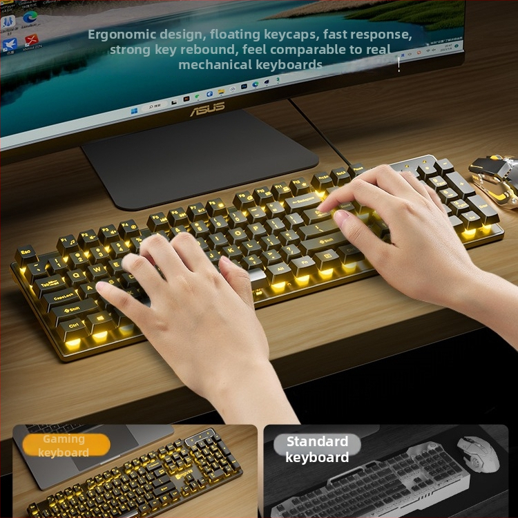 Set tipkovnice i miša s USB, 104 tipke, žični headset