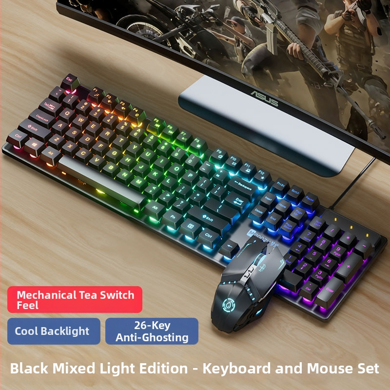 Set tipkovnice i miša s USB, 104 tipke, žični headset