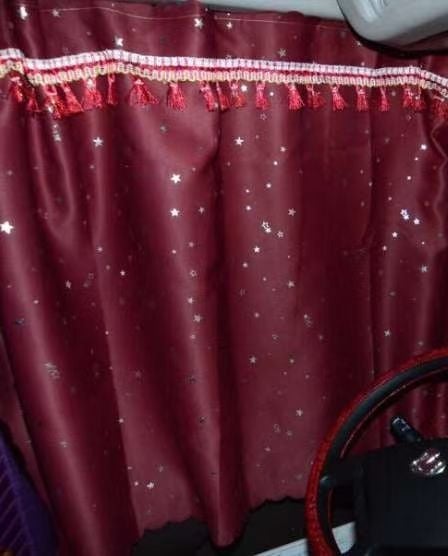 Jingjie завеса за кабина на камиона, плътна непрозрачна материя, висящ монтаж, универсална за камиони