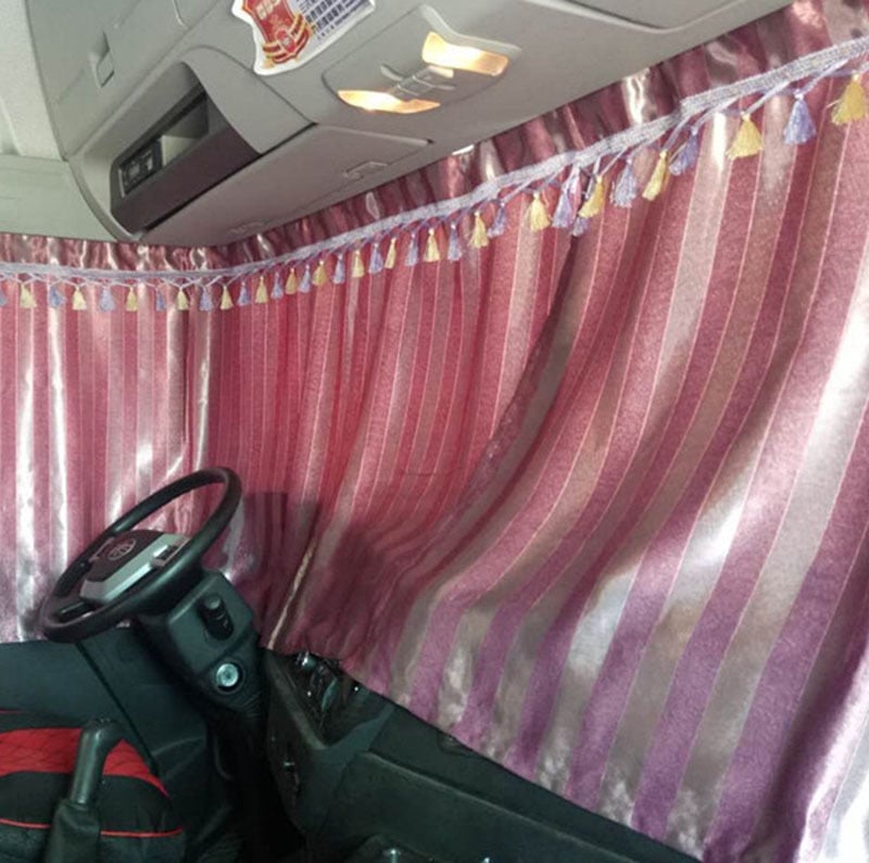Jingjie завеса за кабина на камиона, плътна непрозрачна материя, висящ монтаж, универсална за камиони