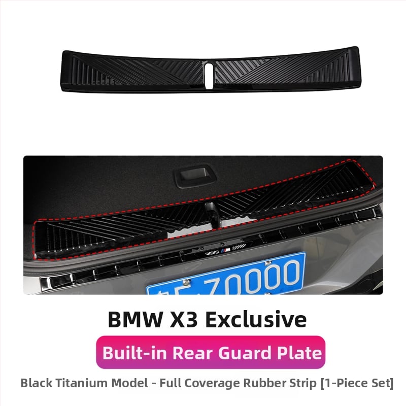 Ανοξείδωτες λωρίδες πορτών για BMW X3 με πεντάλ καλωσορίματος και προστατευτικό πιάτο πορτμπαγκάζ