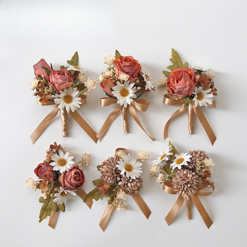 Csuklóra illeszthető corsage – kínai stílusú rózsa, menyasszony és koszorúslány számára, ajándék osztálytársnak, karácsony, költözés