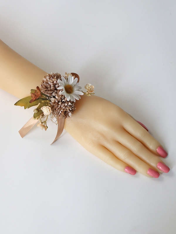 Csuklóra illeszthető corsage – kínai stílusú rózsa, menyasszony és koszorúslány számára, ajándék osztálytársnak, karácsony, költözés