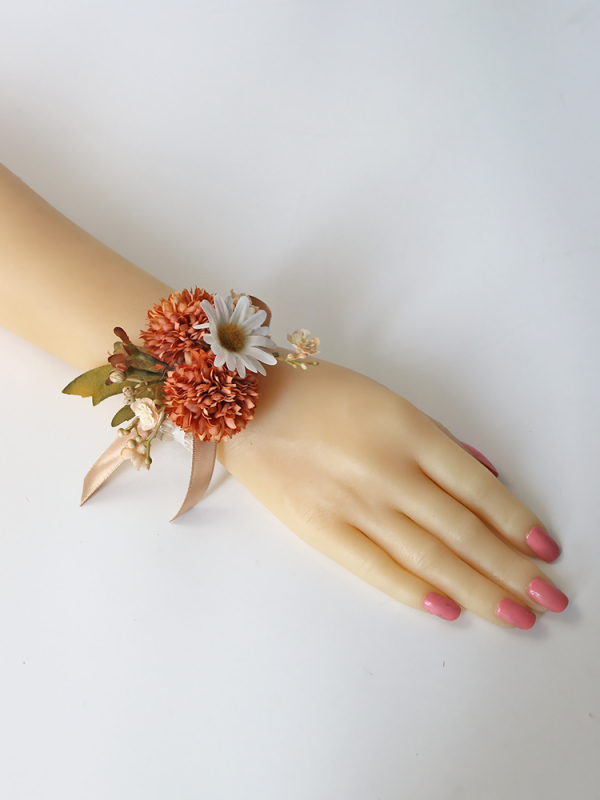 Csuklóra illeszthető corsage – kínai stílusú rózsa, menyasszony és koszorúslány számára, ajándék osztálytársnak, karácsony, költözés