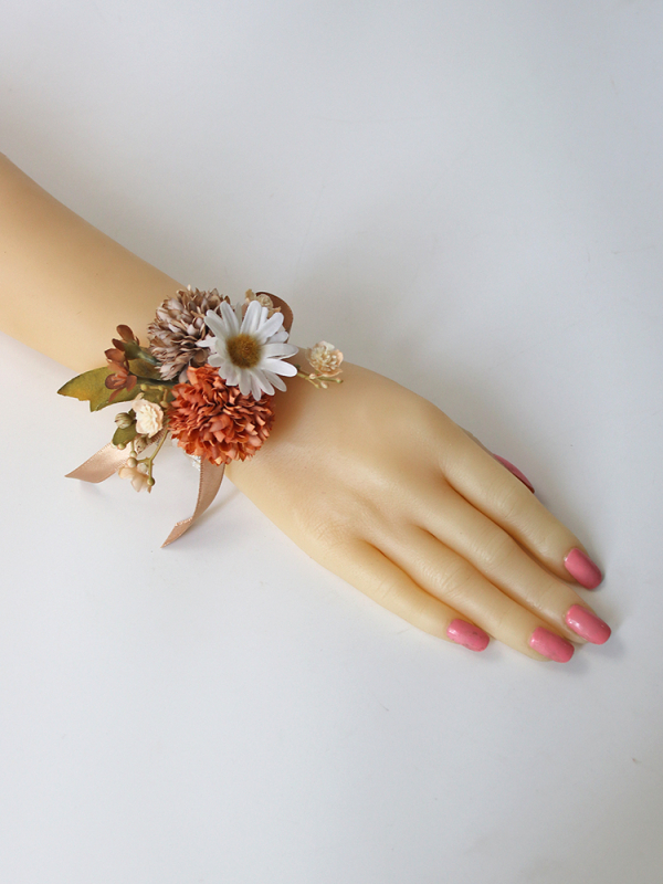 Csuklóra illeszthető corsage – kínai stílusú rózsa, menyasszony és koszorúslány számára, ajándék osztálytársnak, karácsony, költözés