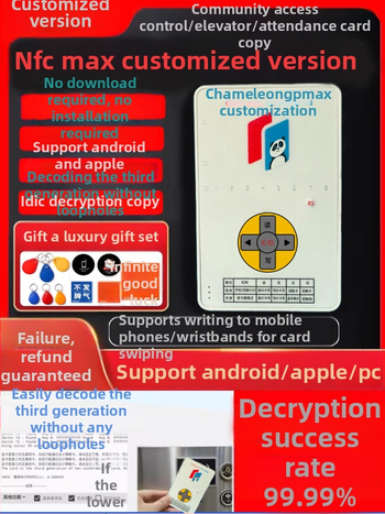 NFC čitač/pisac za IC kartice, kontrola pristupa, kopiranje karata za lift, univerzalni dekoder ID kartica, replika čitača ID kartica — verzija Maxpersonalized